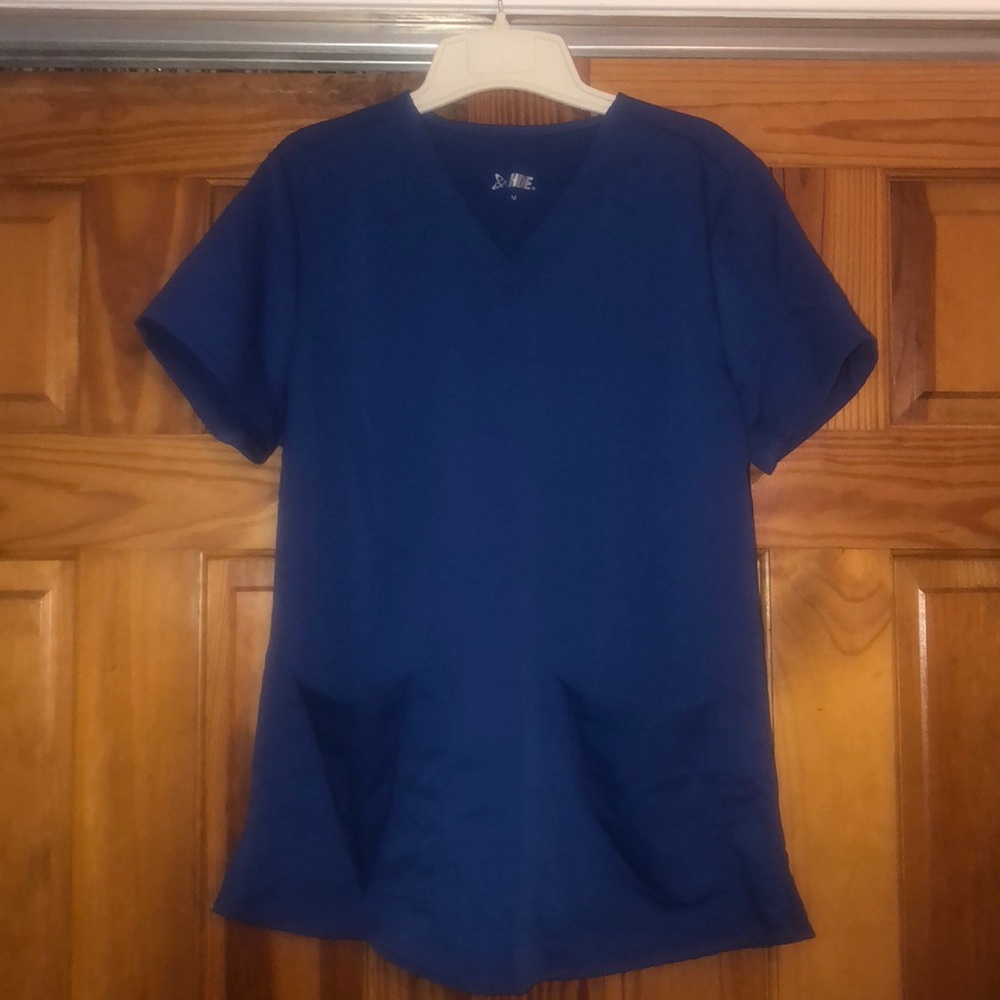 HDE V-Neck Royal Blue Scrub top